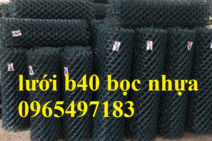 Lưới B40 bọc nhựa, lưới B40 làm hàng rào