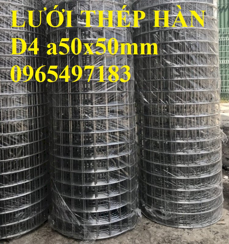 Lưới thép hàn D4 ô 50x50, lưới thép hàn phi 4 a 50x50