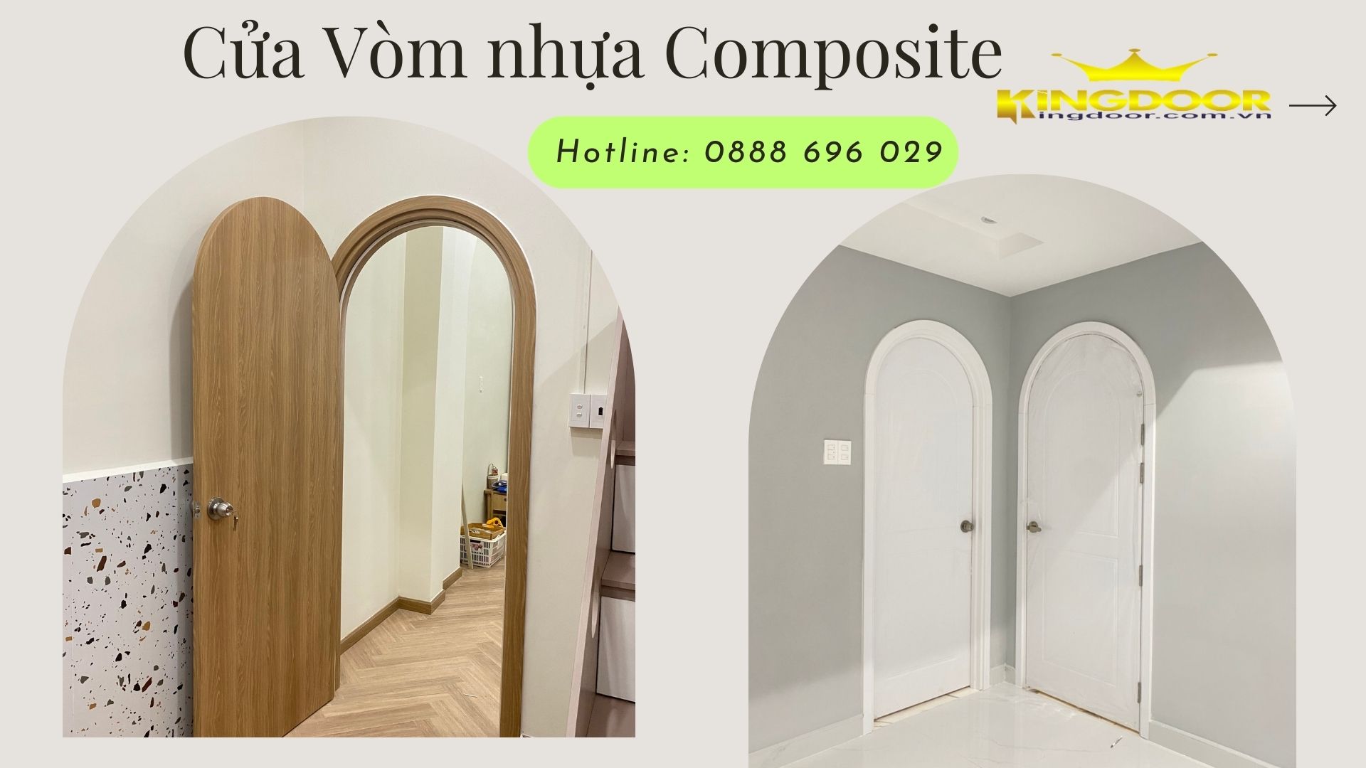 Top mẫu cửa vòm nhựa giả gỗ đẹp - bền - giá rẻ
