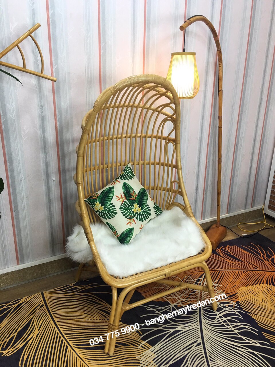 Ghế mây decor quán cafe, homestay cao cấp