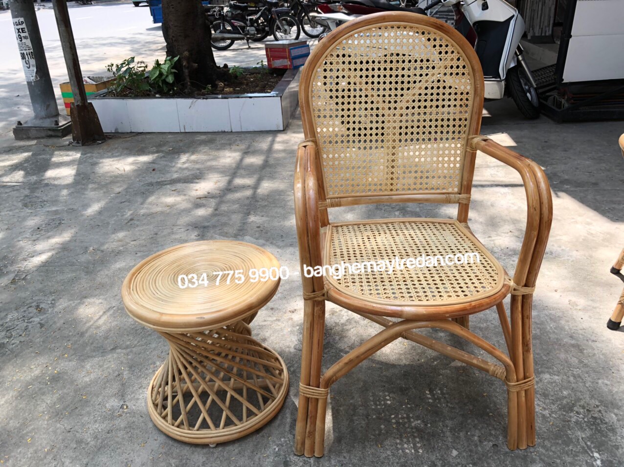 Ghế ăn mây có tay giá rẻ - Mây Tre Lục Bình
