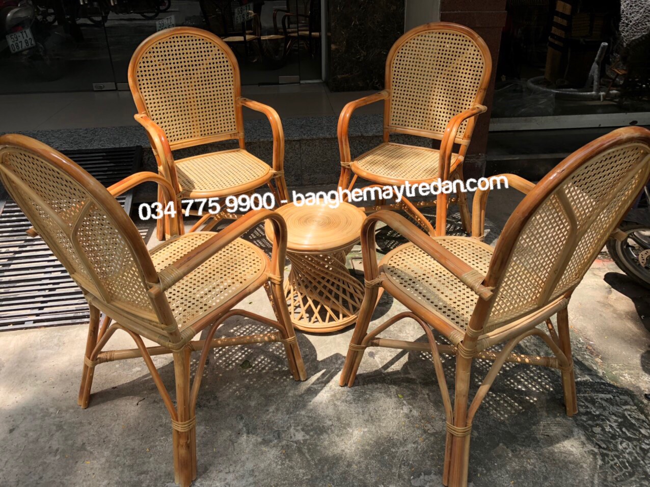 Ghế ăn mây có tay giá rẻ - Mây Tre Lục Bình