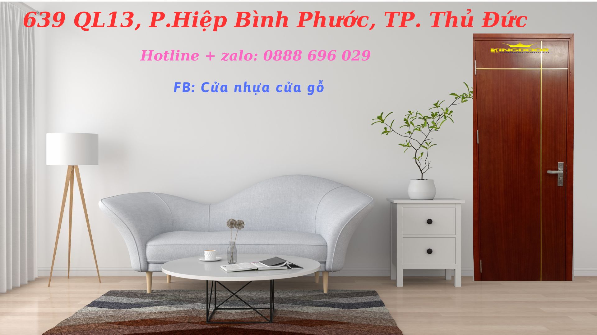 Cửa gỗ công nghiệp MDF veneer tại Long An
