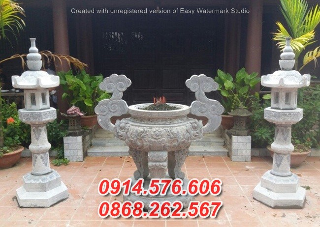 008+ mẫu lư hương thờ đá đẹp - đỉnh hương đình chùa nhà thờ