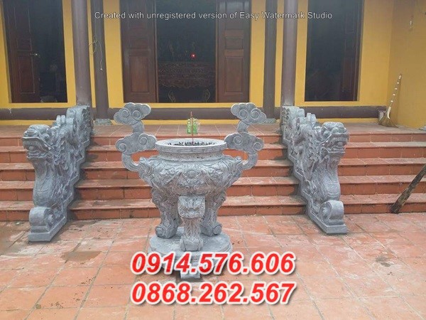 008+ mẫu lư hương thờ đá đẹp - đỉnh hương đình chùa nhà thờ