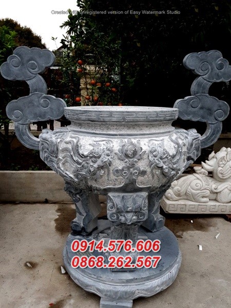 33  Mẫu lư hương đá đẹp - đỉnh hương nhà chùa bằng đá