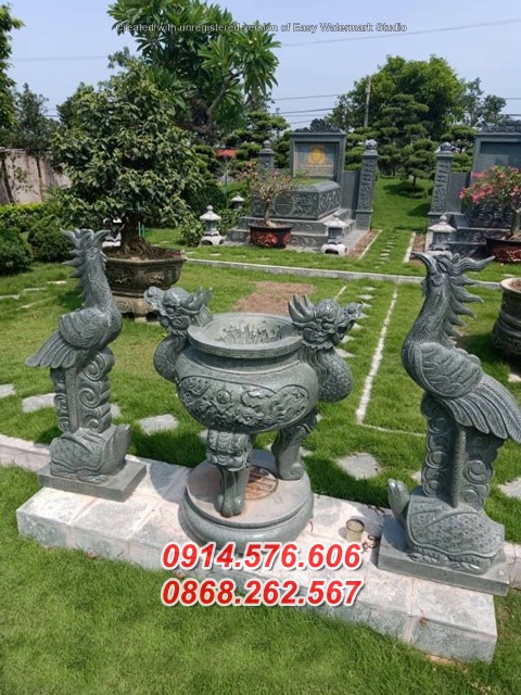 33  Mẫu lư hương đá đẹp - đỉnh hương nhà chùa bằng đá