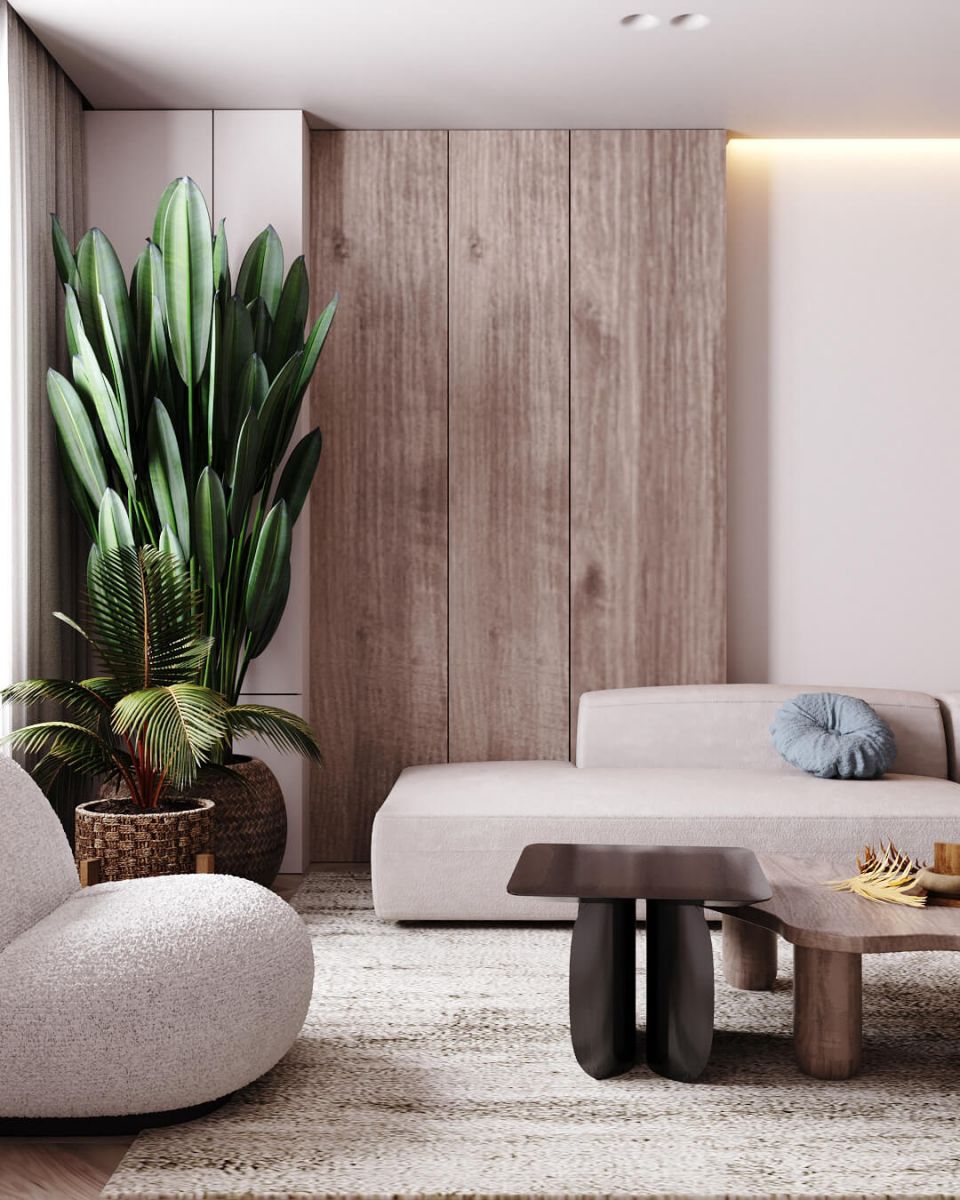 Mẫu thiết kế nội thất căn hộ chung cư 53m2 đẹo hiện đại