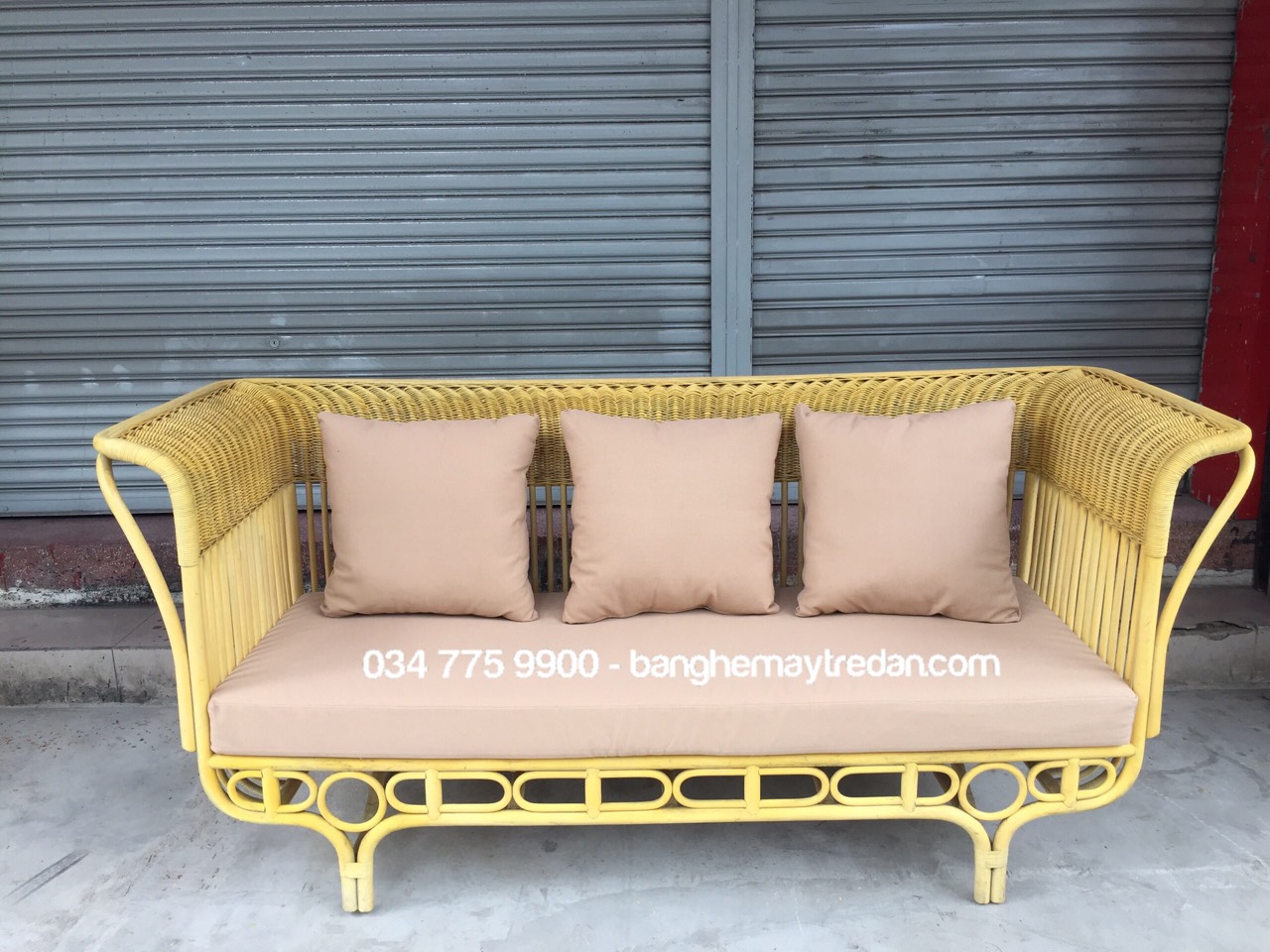 Ghế sofa văng dài mây tự nhiên - Bàn ghế mây tre đan