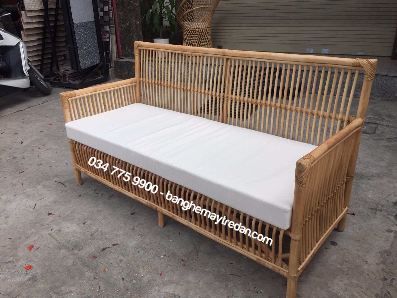 Ghế sofa văng dài mây tự nhiên - Bàn ghế mây tre đan