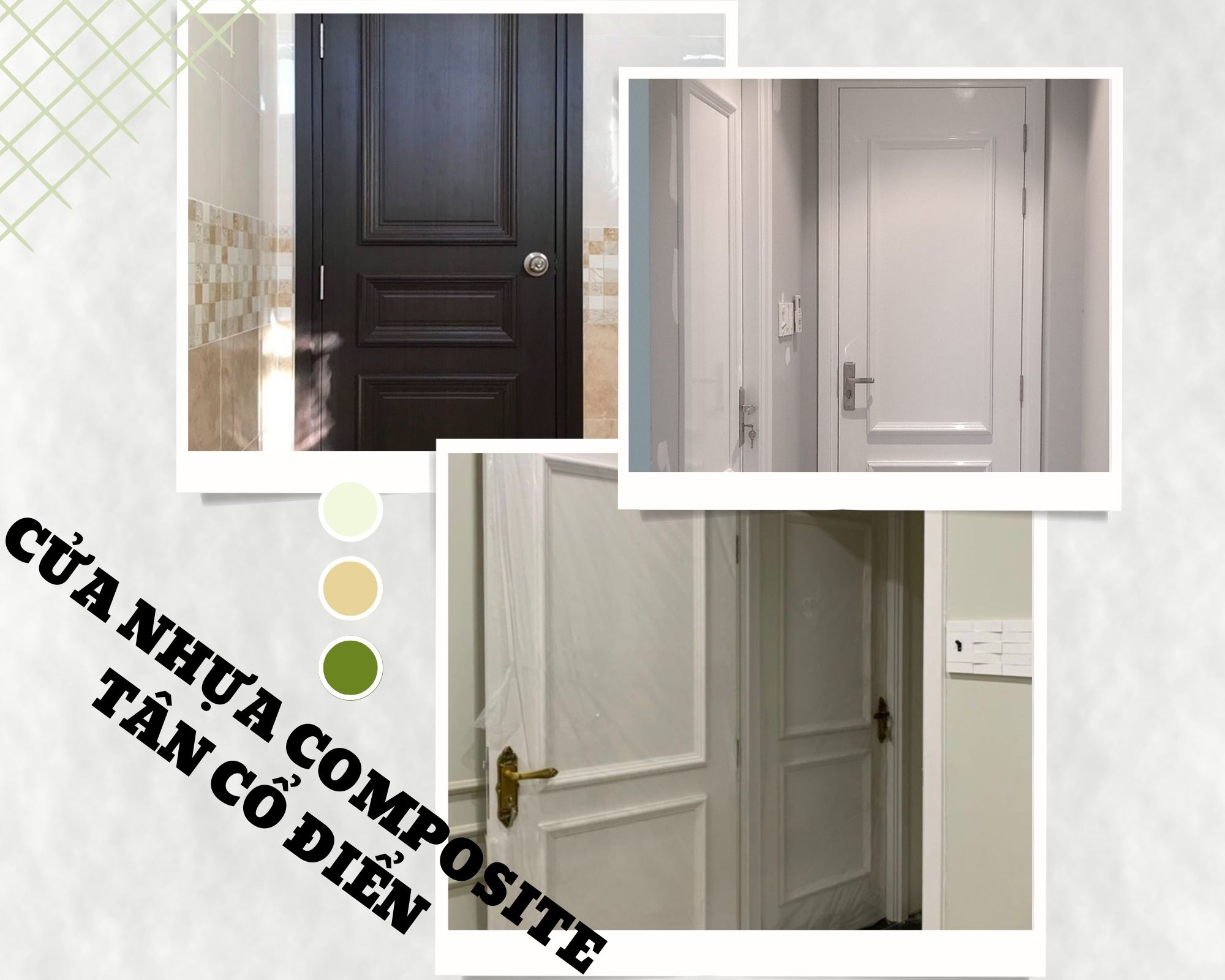 cửa nhựa composite tân cổ điển-cửa phòng ngủ & nhà vệ sinh