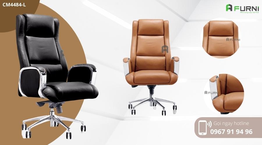Ghế Giám Đốc Da Thật Lưng Cao Hiện Đại Nhập Khẩu HCM