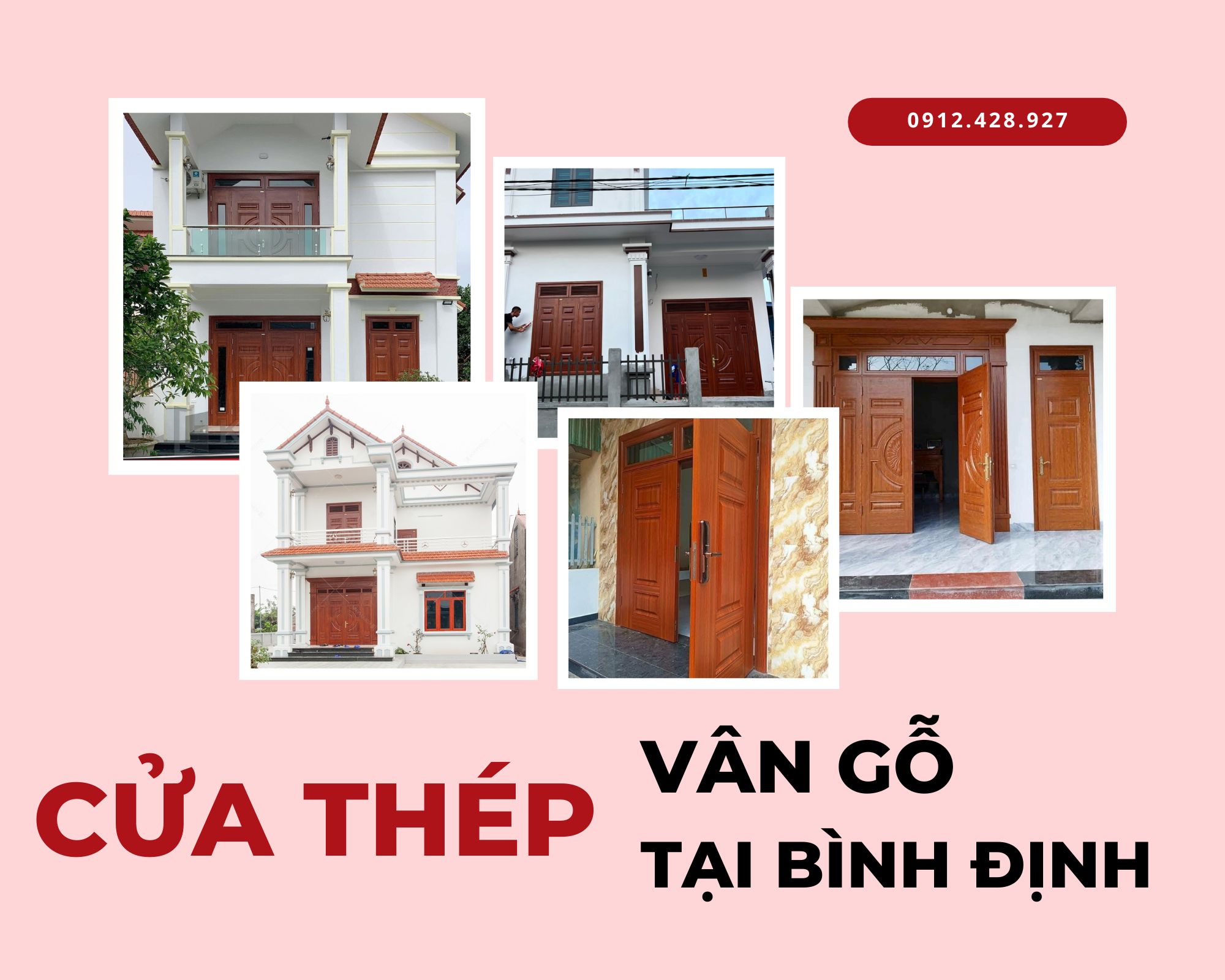 Cửa Thép Vân Gỗ Tại Bình Định  báo giá mới nhất