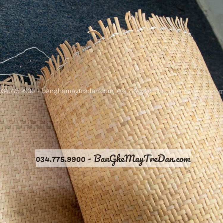 Lưới mây đan kín ốp bàn ghế, tủ vách ngăn