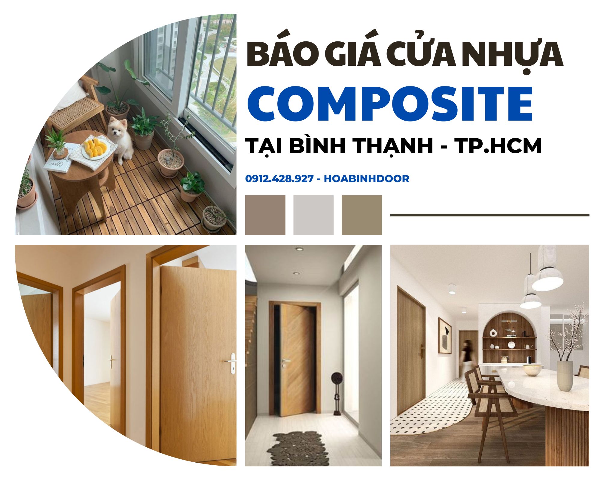Cửa nhựa Composite tại Bình Thạnh  Cửa nhựa giả gỗ giá rẻ