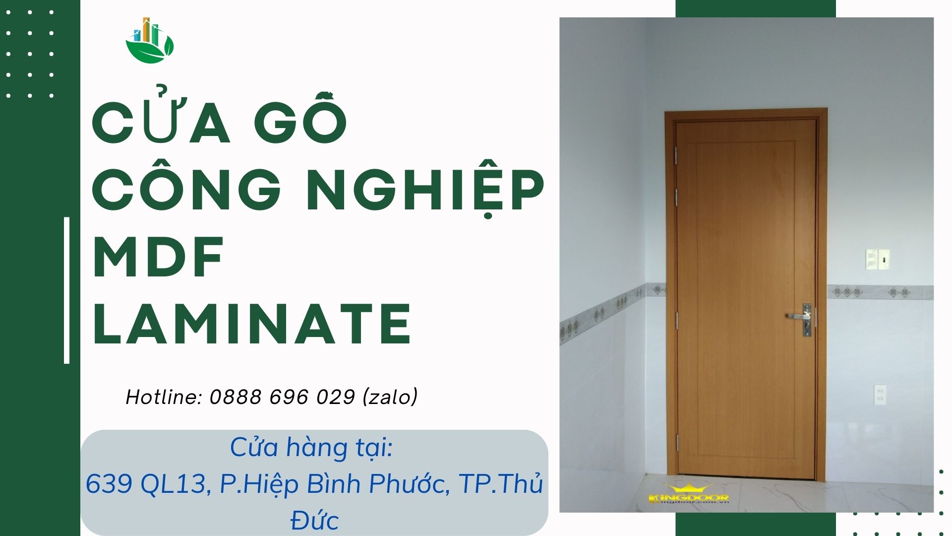 Cửa gỗ công nghiệp MDF laminate tại Củ Chi