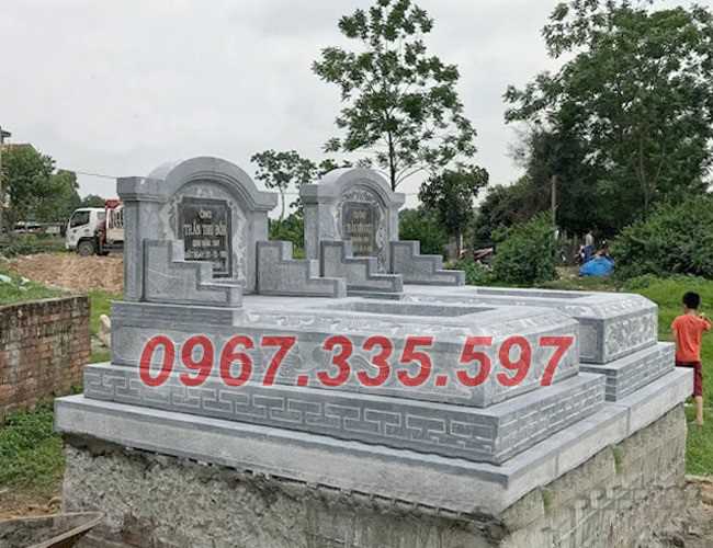 Mẫu mộ đôi bằng đá tự nhiên nguyên khối bán ở tây ninh