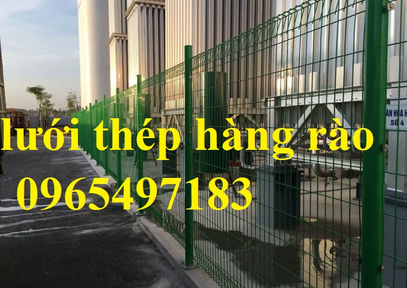 Lưới thép hàng rào chấn sóng, gập đầu sơn tĩnh điện