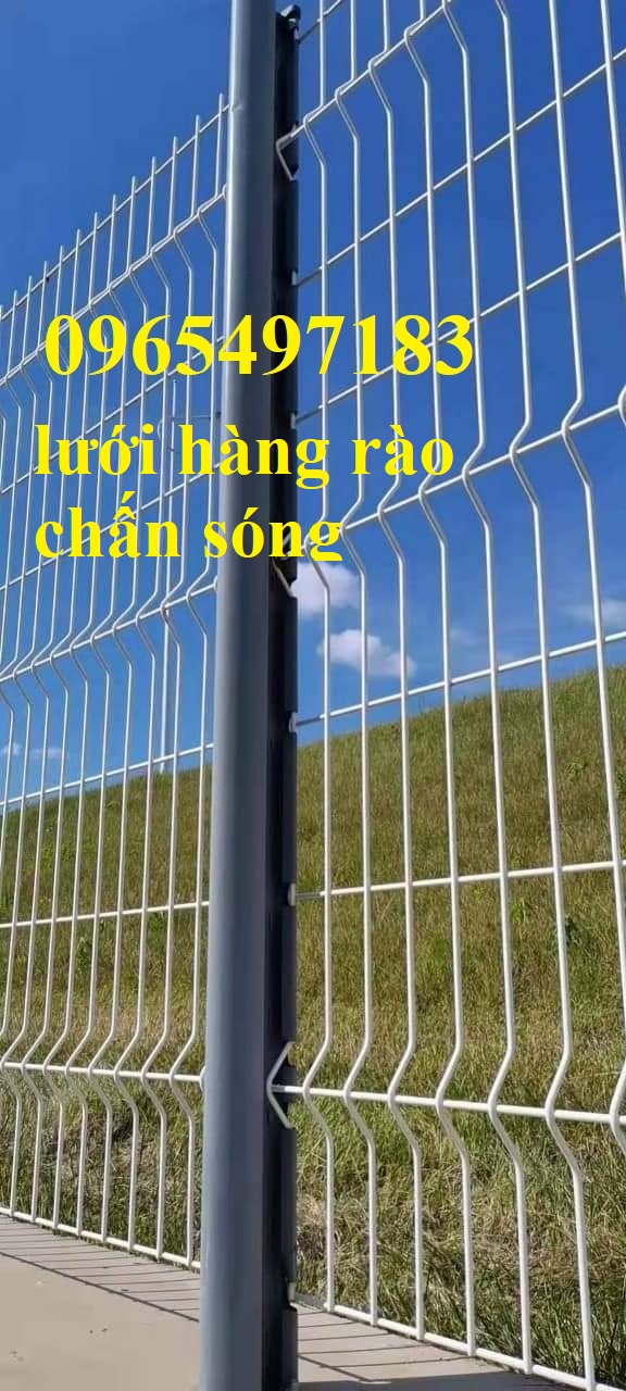 Lưới thép hàng rào chấn sóng, gập đầu sơn tĩnh điện