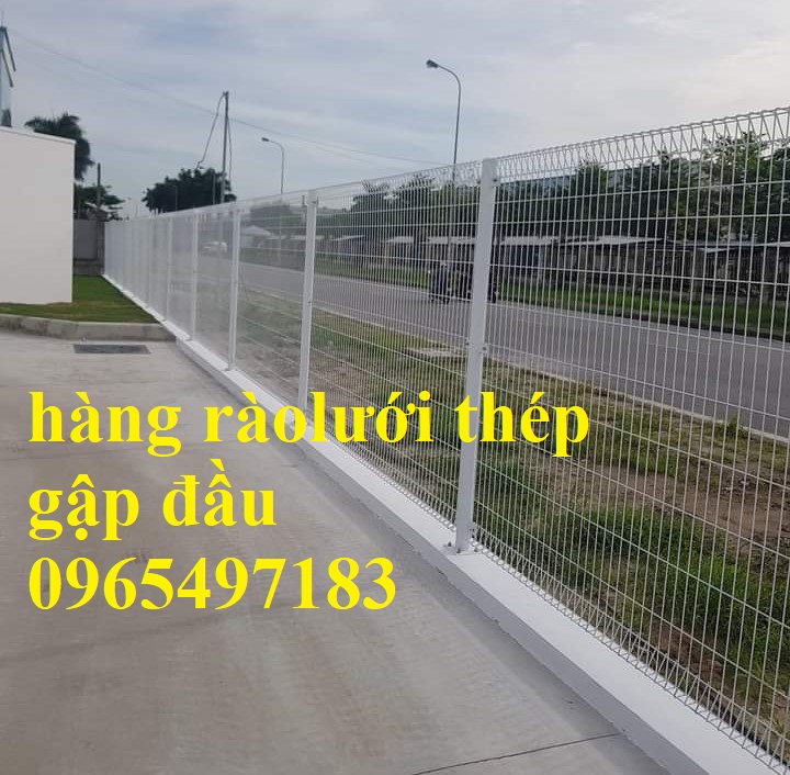 Lưới thép hàng rào chấn sóng, gập đầu sơn tĩnh điện