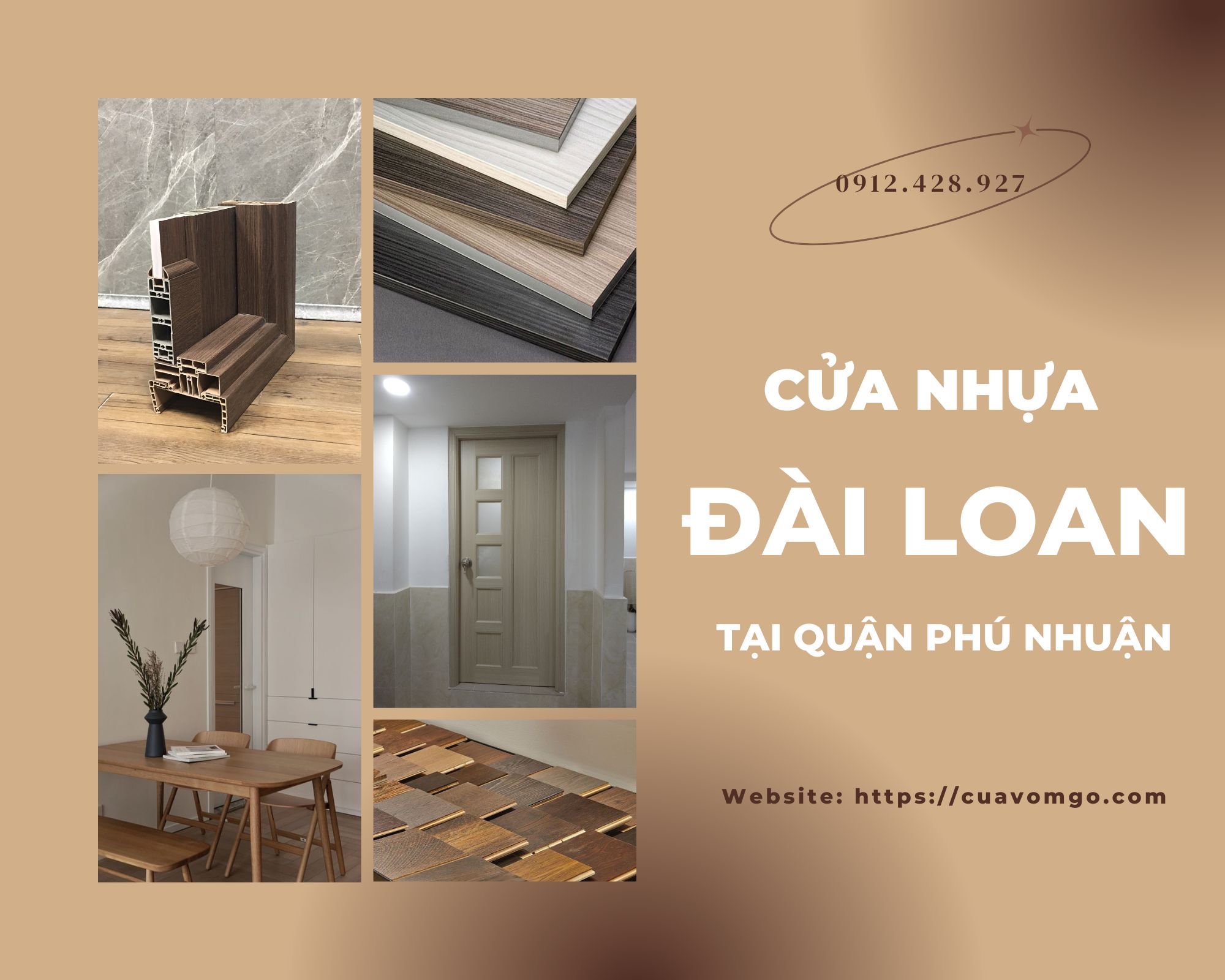 Cửa nhựa Đài Loan tại Phú Nhuận  cửa nhựa giả gỗ giá rẻ