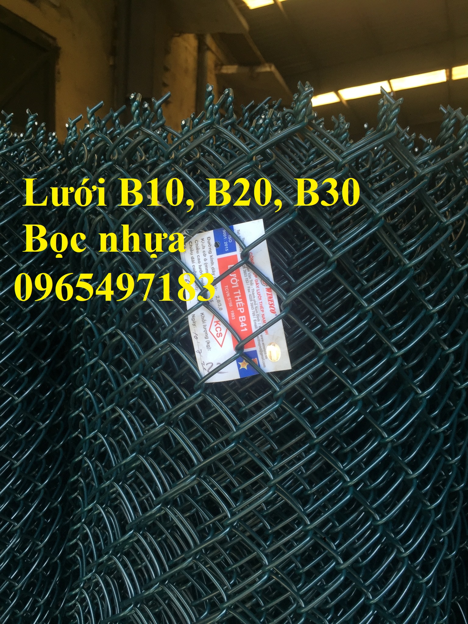 Lưới B20 mạ kẽm, Lưới B20 bọc nhựa có sẵn tại Hà Nội