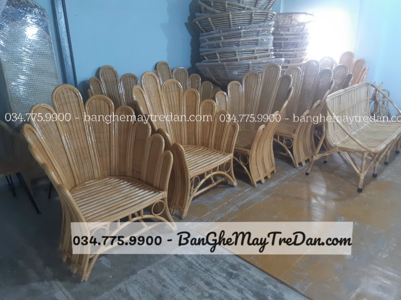 Xưởng đan bàn ghế mây tự nhiên chất lượng cao, giá tốt
