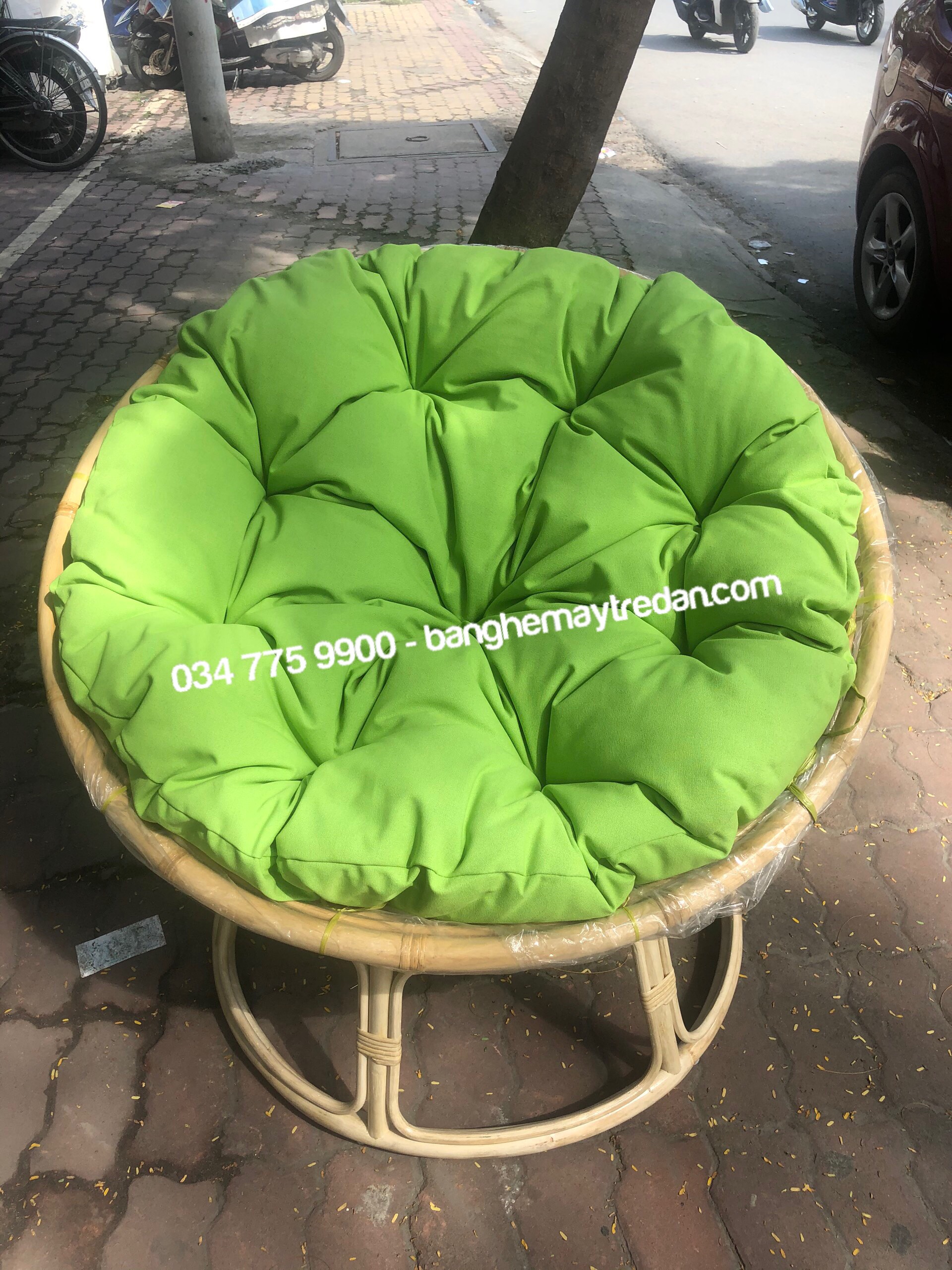 Ghế papasan tròn bằng mây tự nhiên cao cấp