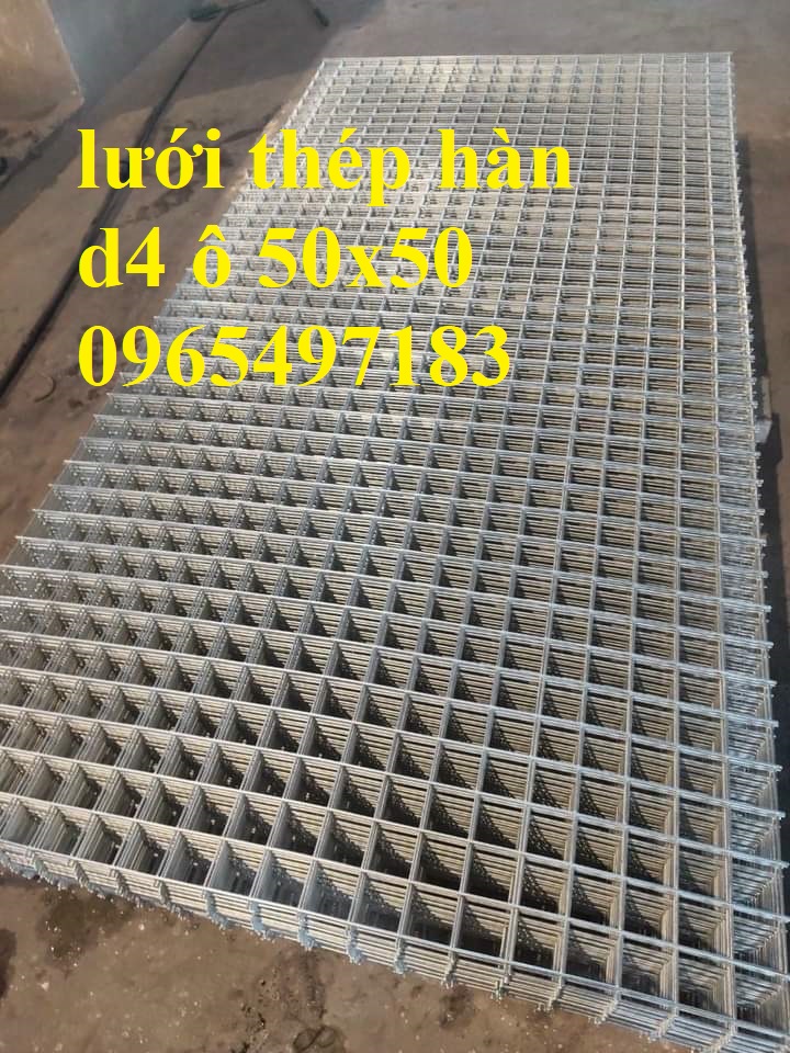 Lưới thép hàn d4 ô 50x50, lưới thép hàn phi 4 ô 50x50 có sẵn