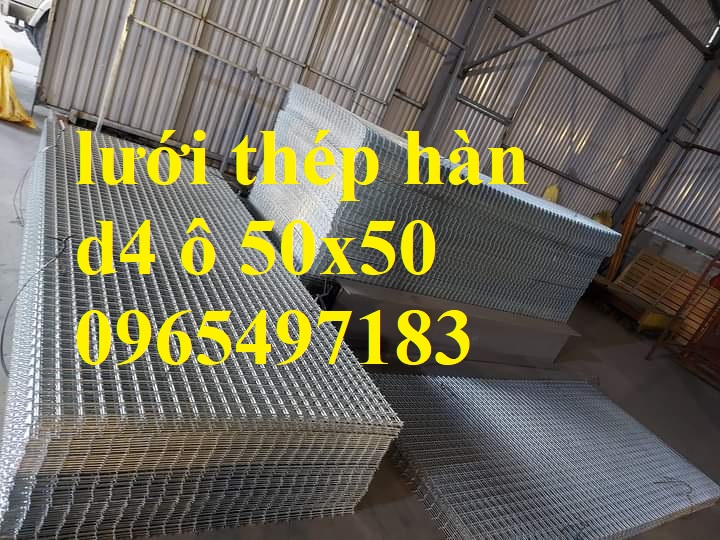 Lưới thép hàn d4 ô 50x50, lưới thép hàn phi 4 ô 50x50 có sẵn