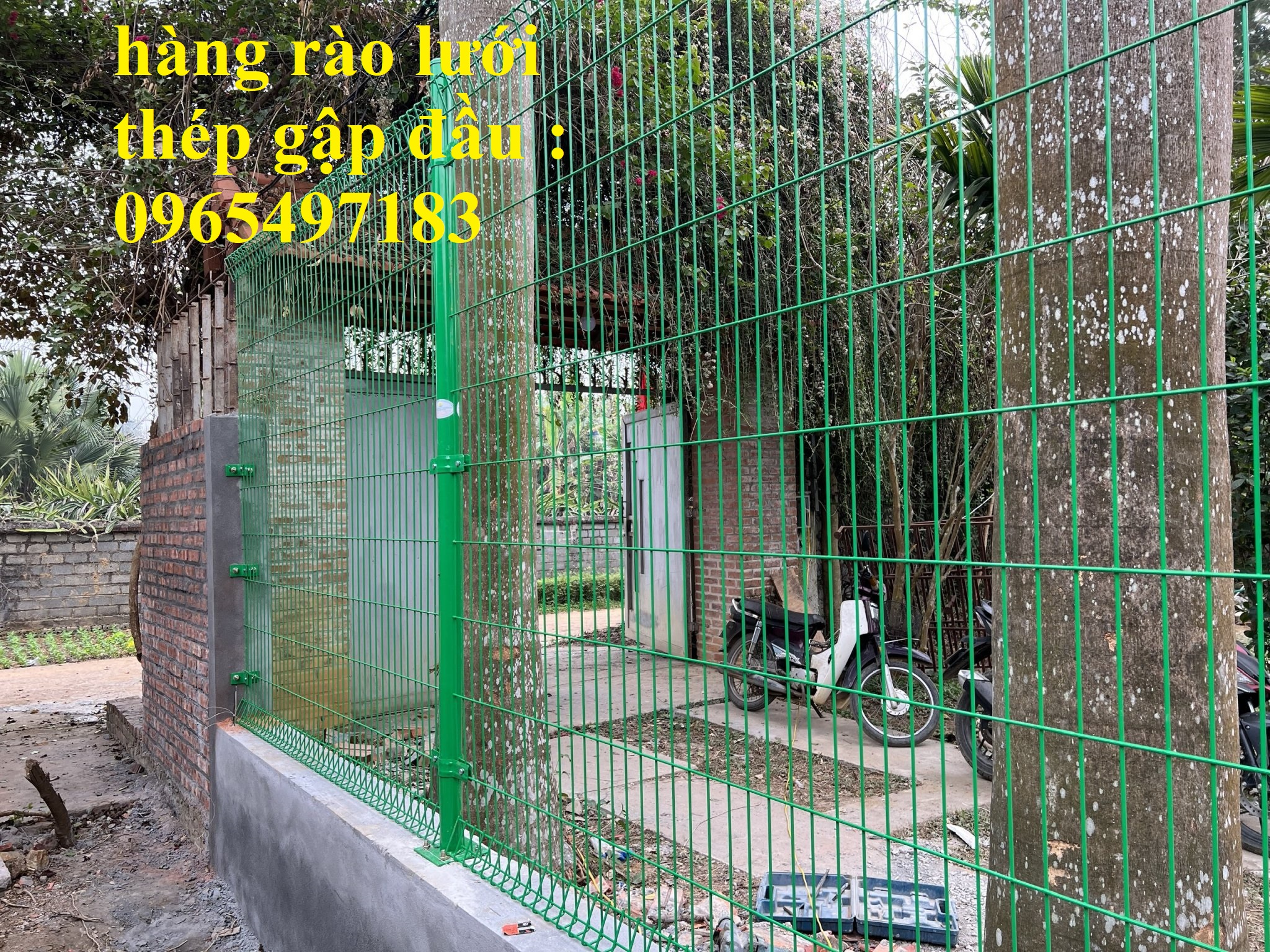 Lưới hàng rào gập tam giác 2 đầu , hàng rào lưới thép hàn