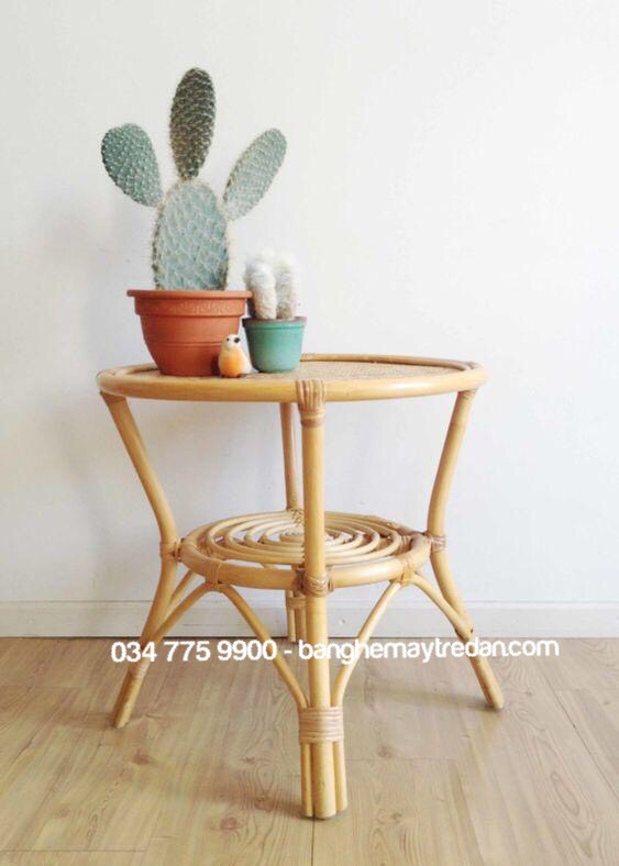 Bàn sô pha hình tròn hiện đại - Mây Tre Lục Bình