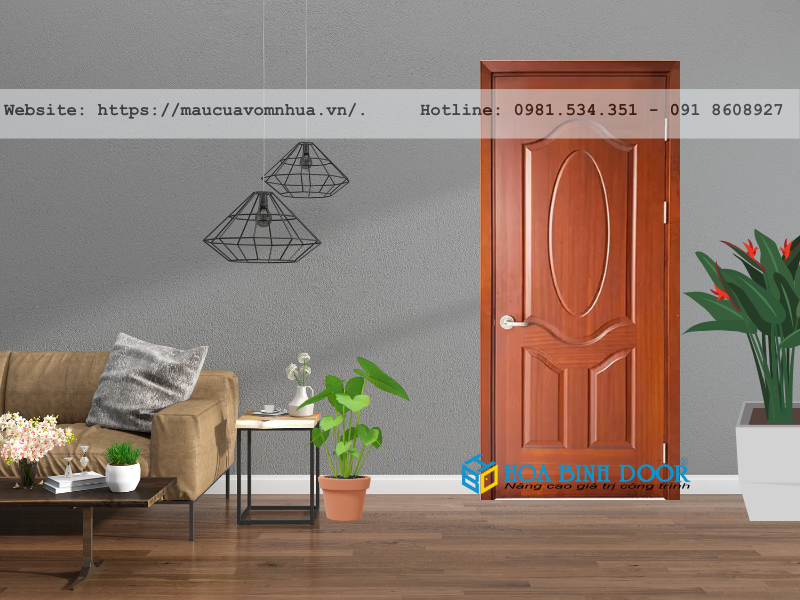 Cửa gỗ HDF giá rẻ tại quận 12- Cửa gỗ công nghiệp chất lượng