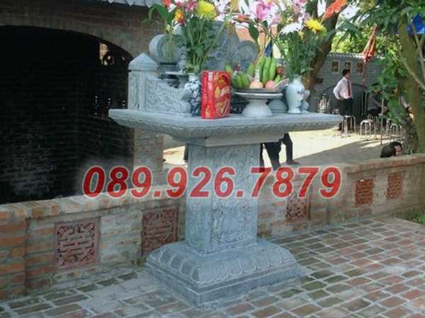 miếu thờ đá - Mẫu miếu thờ bằng đá, để tro cốt, có mái
