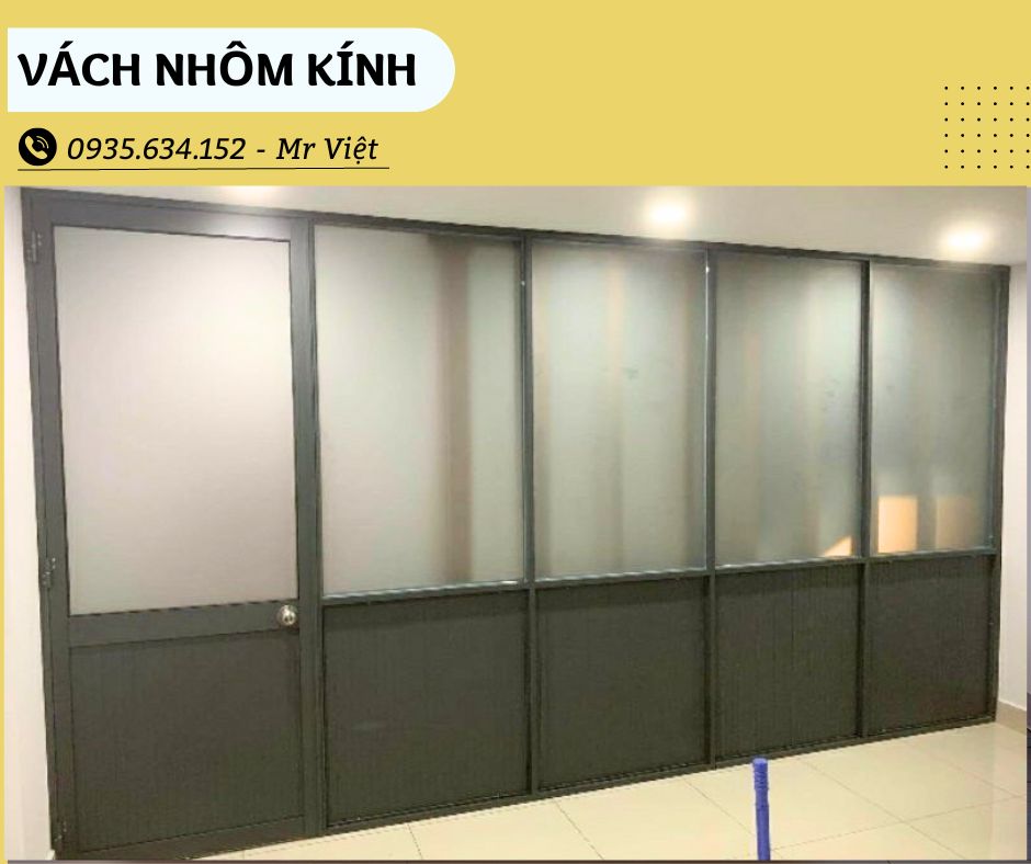 Thi công vách ngăn phòng nhôm kính tại Đà Nẵng