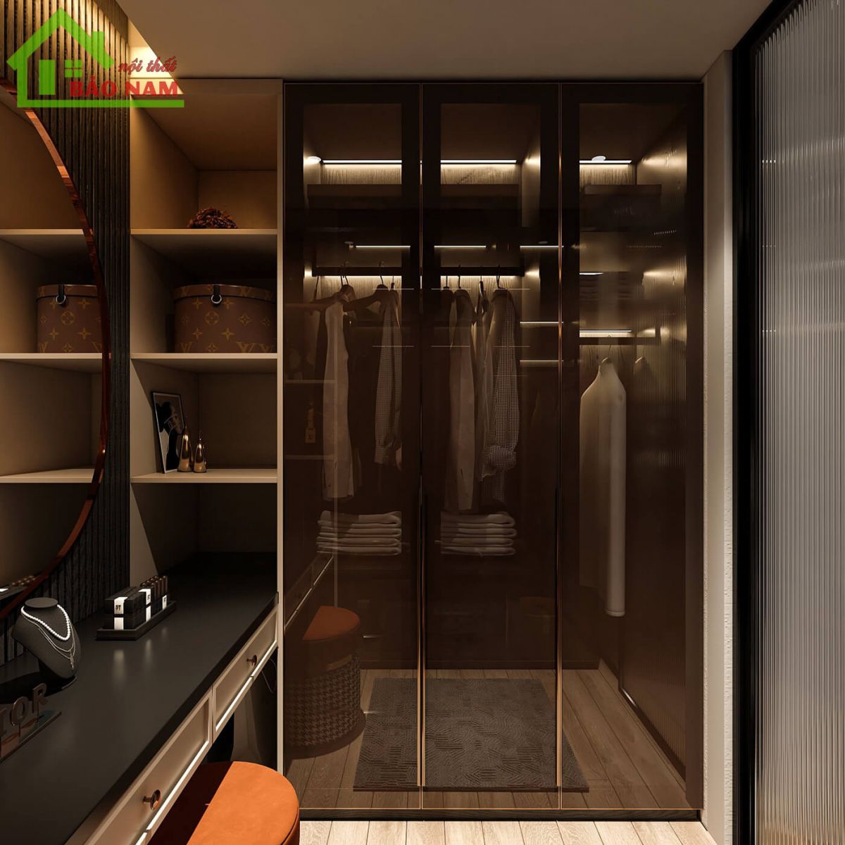 Tủ quần áo kính đẹp hiện đại - Giá rẻ tại xưởng