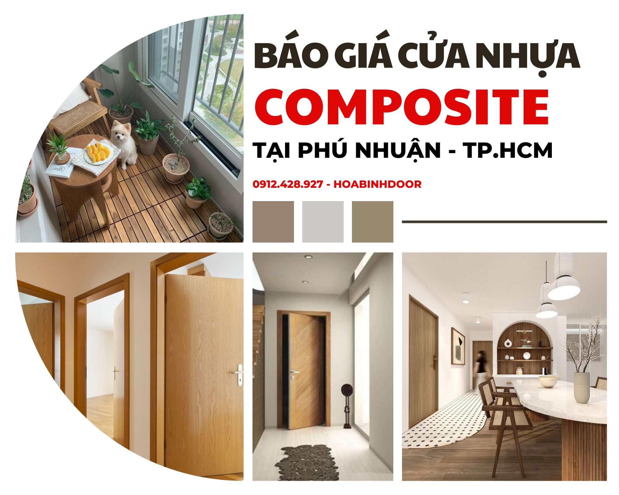 Cửa nhựa Composite tại Phú Nhuận  Cửa nhựa giả gỗ