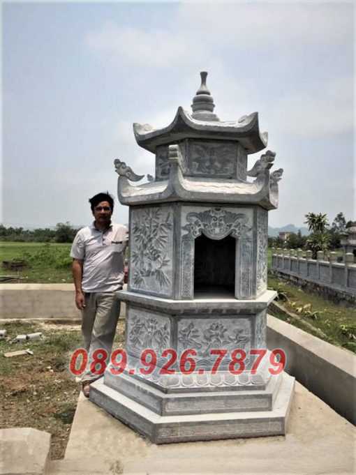 Mộ tháp đá - mẫu mộ tháp đá đẹp bán Bình Thuận, sư thầy, để tro cốt