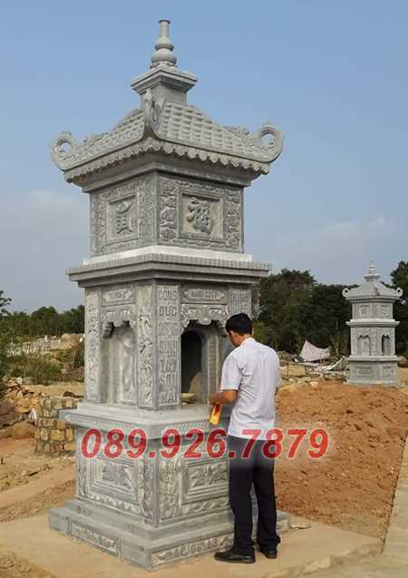 Mộ tháp đá - mẫu mộ tháp đá đẹp bán Bình Thuận, sư thầy, để tro cốt