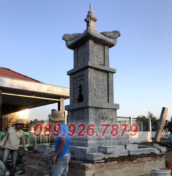 Mộ tháp đá - mẫu mộ tháp đá đẹp bán Bình Thuận, sư thầy, để tro cốt