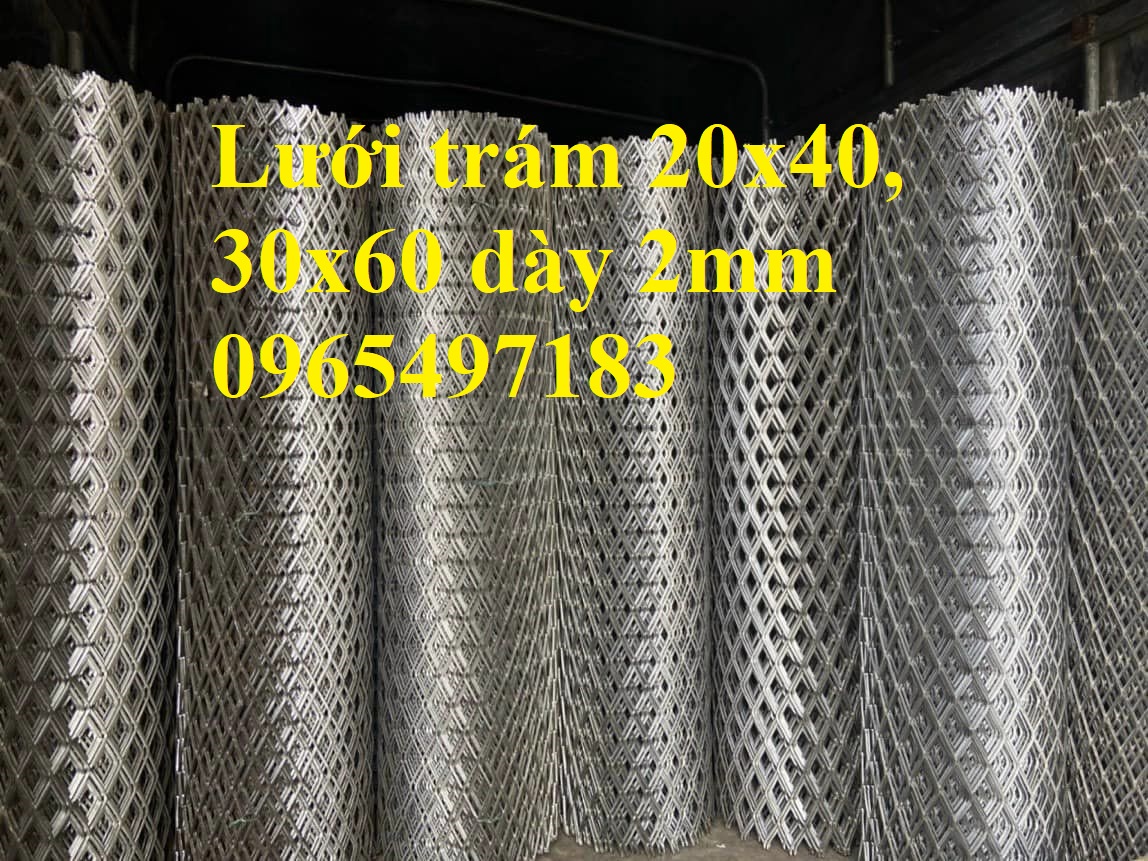 lưới mắt cáo 20x40, lưới hình thoi 20x40, lưới trám 20x40 dày 2mm