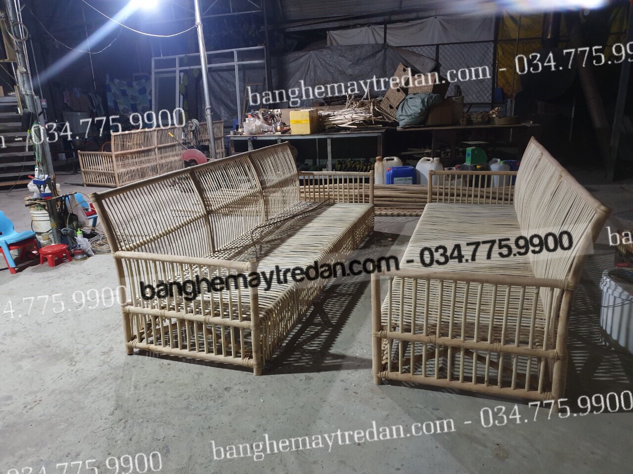 Xưởng đan sofa, salon mây đặt theo yêu cầu