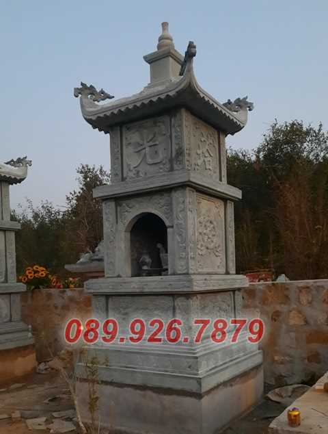 Mẫu tháp mộ bằng đá đơn giản bán Long An - mẫu mộ bằng đá xanh