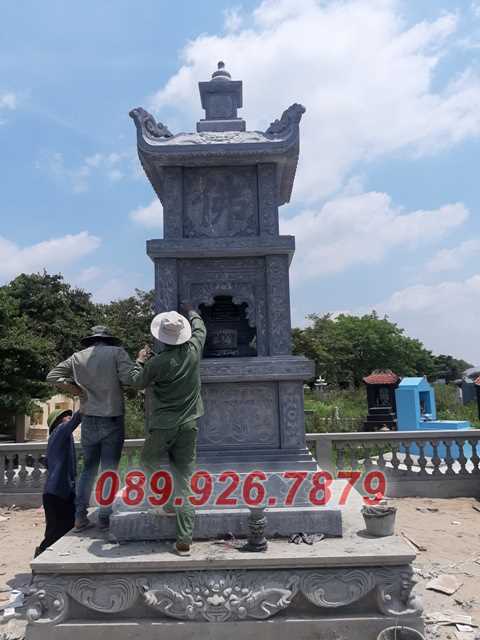 Mẫu tháp mộ bằng đá đơn giản bán Long An - mẫu mộ bằng đá xanh