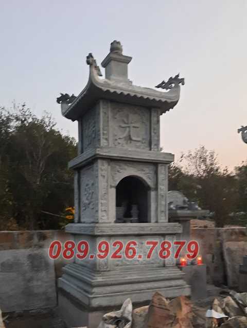 Mẫu tháp mộ bằng đá đơn giản bán Long An - mẫu mộ bằng đá xanh