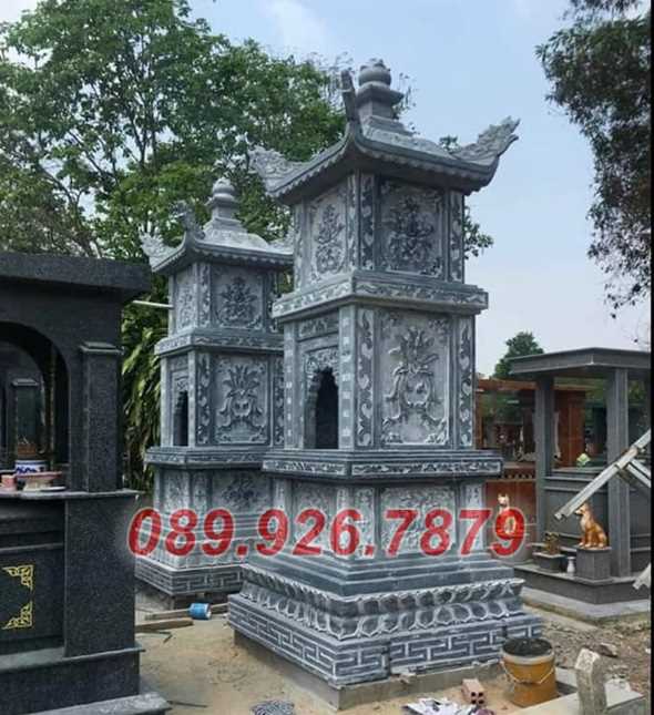 Mẫu tháp mộ bằng đá đơn giản bán Long An - mẫu mộ bằng đá xanh