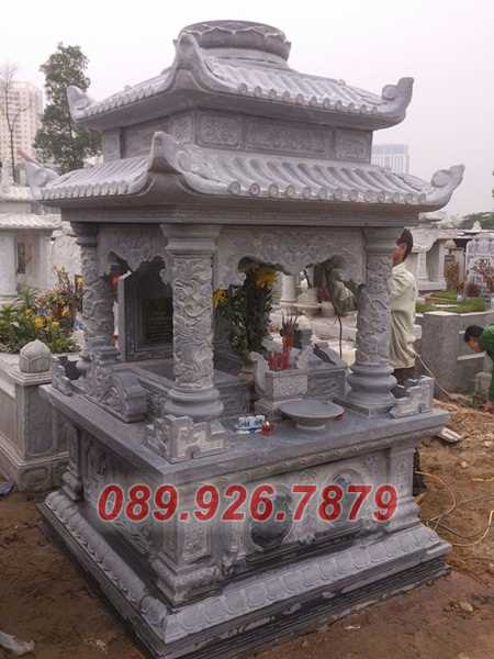 Mộ đá - Mẫu mộ đá đôi đơn giản đẹp tại Sóc Trăng