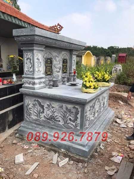 Mộ đá - Mẫu mộ đá đôi đơn giản đẹp tại Sóc Trăng