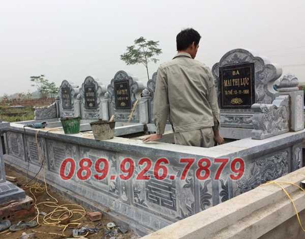 Mộ đá đôi - Mẫu mộ đá đẹp Long An- Mẫu mộ đá mái vòm, không mái