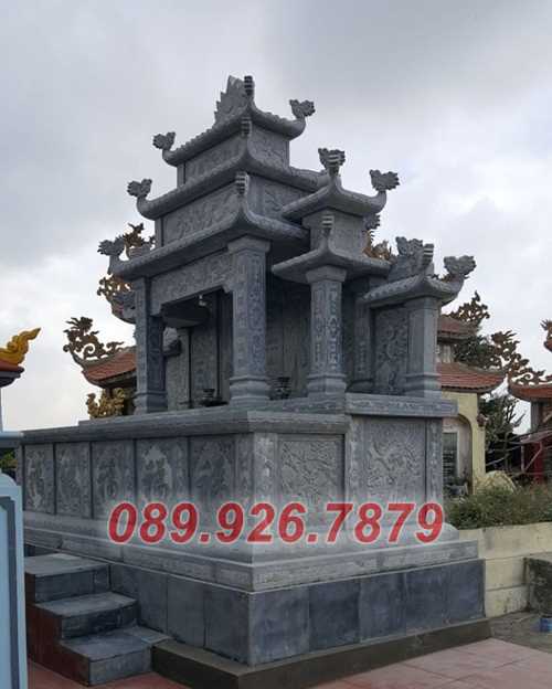 Mộ đá đôi - Mẫu mộ bằng đá đẹp bán Cần Thơ - Mộ tháp đá đẹp